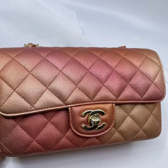 21S Mini Rectangular in Ombré Metallic Lambskin Pink - Picture 7 of 8